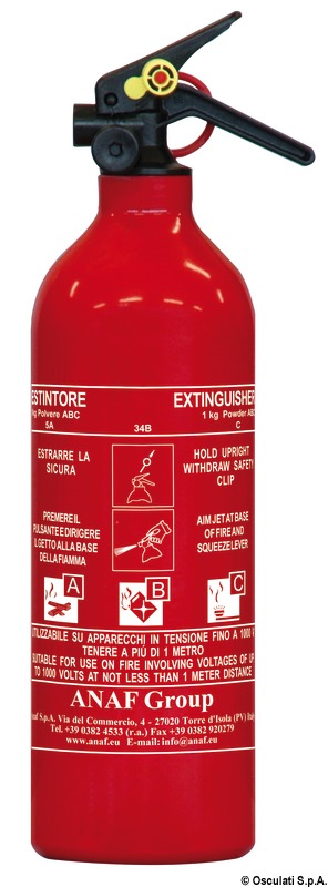 Pulver-Feuerlöscher zugelassen nach MED