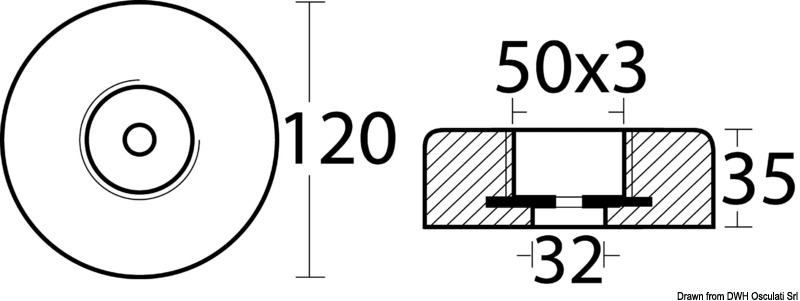 Anode mit versenkbarer Halterung