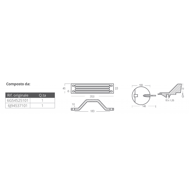 ALUMINIUM KIT YAMAHA 150-200 HP
