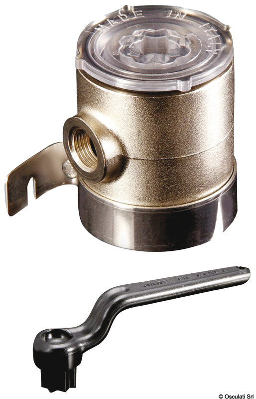 Wasserreinigungsfilter aus vernickeltem Messing