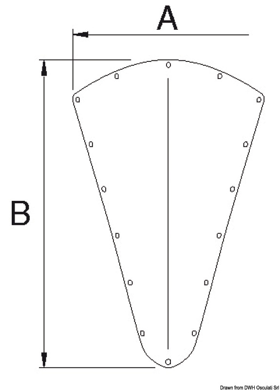 Bugschild aus Edelstahl AISI316 von DOUGLAS MARINE