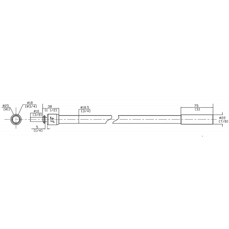 POLE FOR SUNSHADE SYSTEM MT 1,535