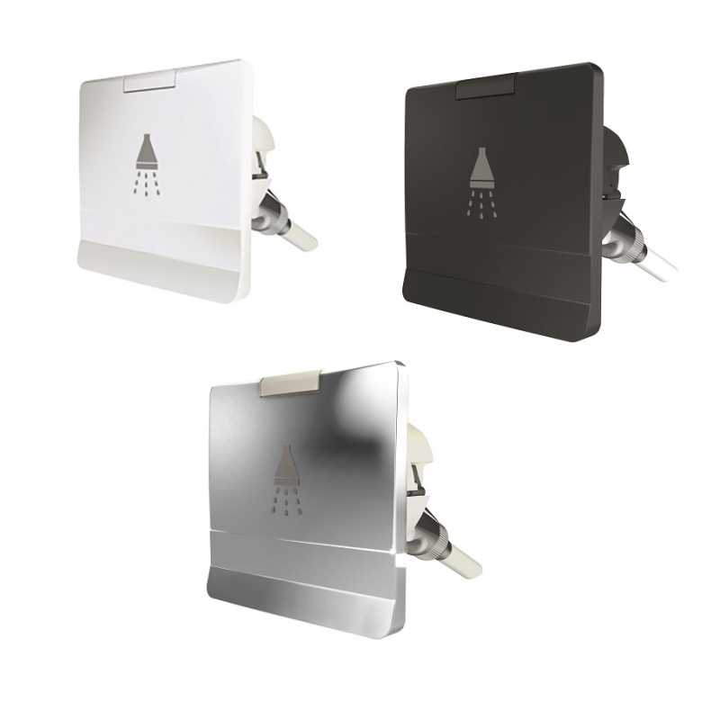 CHROME NICHE WITH HAND SHOWER