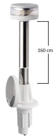Leuchtstange mit Evoled 360° Rundumlicht, ausziehbar mit Halterung aus Nylon/poliertem Edelstahl