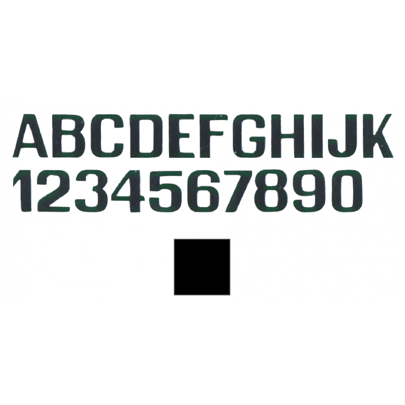 BUCHSTABEN UND NUMMERN SCHWARZ   mm100 5959000O