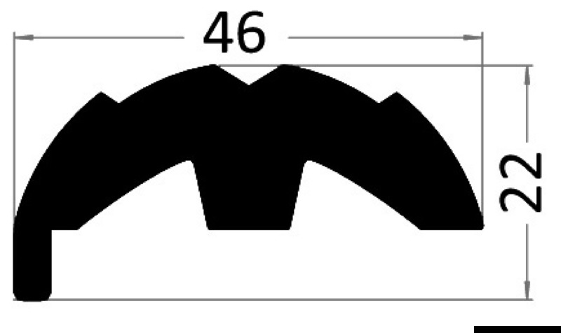 PVC-Sockel, weiß f. Profillaste 28, aufgeweitet