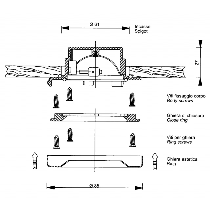 AUSSENSTRAHLER AQUARIUS ZUM EINBAU