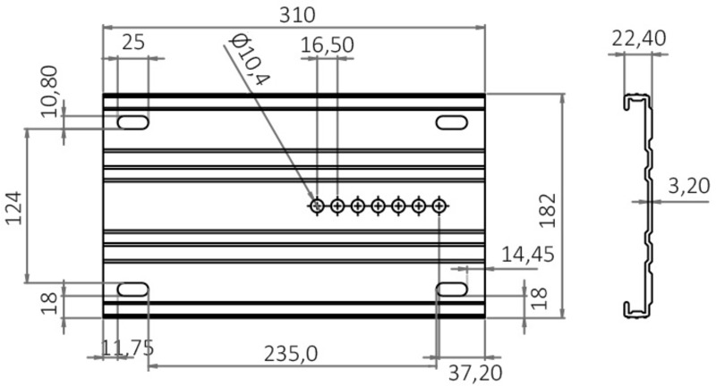 Stuhlfuß mit drehbarer Schiene