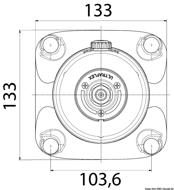 Flansche für hydraulische Steuerungen Ultraflex